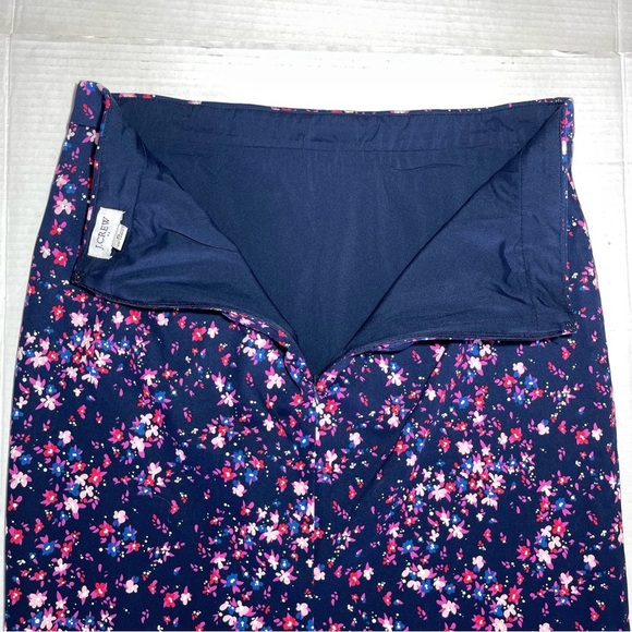 J. Crew Navy Floral Pencil Skirt - Picture 9 of 12